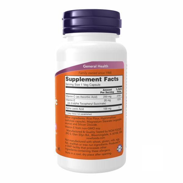 Alpha Lipoic Acid 100mg - 60vcaps 100-75-9280354-20 фото