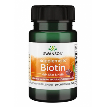 Biotin 5000mcg - 60 Chewables Cherry Flavor 100-84-9889232-20 фото