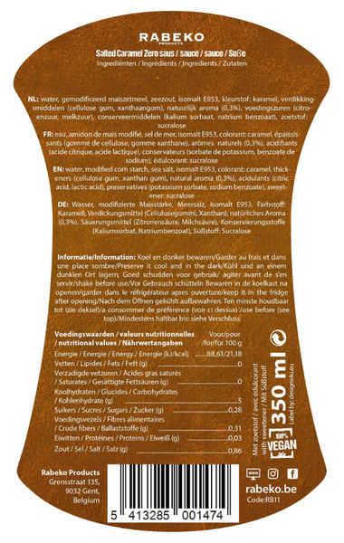 Rabeko Сироп без цукру Syrup Zero - Солона карамель 7654367876 фото