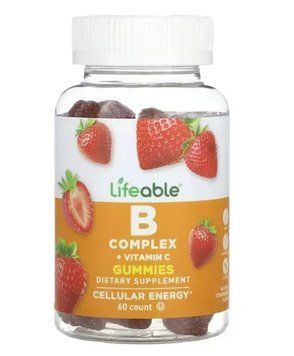B Complex + Vitamin C Adult - 60 gummies 6764642435 фото
