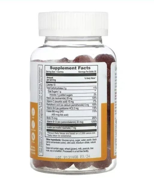 B Complex + Vitamin C Adult - 60 gummies 6764642435 фото