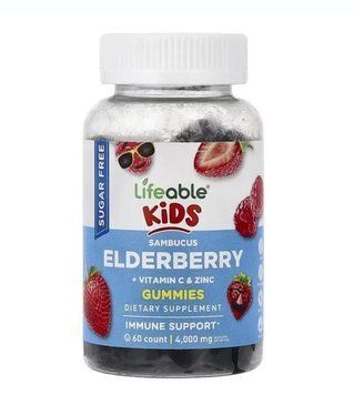 Sambucus Elderberry + Vitamin C and Zinc Kids Sugar Free - 60 gummies 645678673 фото