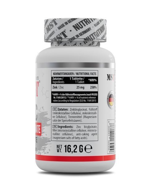 MST&reg; Zinc Bisglycinate Chelate Цинк Бісгліцинат Хелат 90 tab 67578676 фото