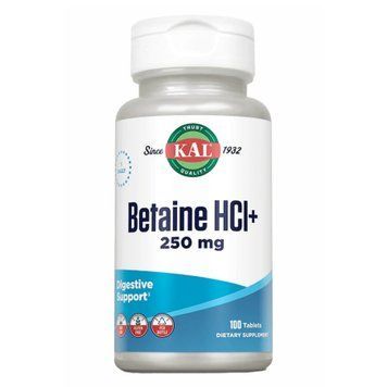 Betaine HCl Plus 250mg - 100 tabs 2022-10-1007 фото