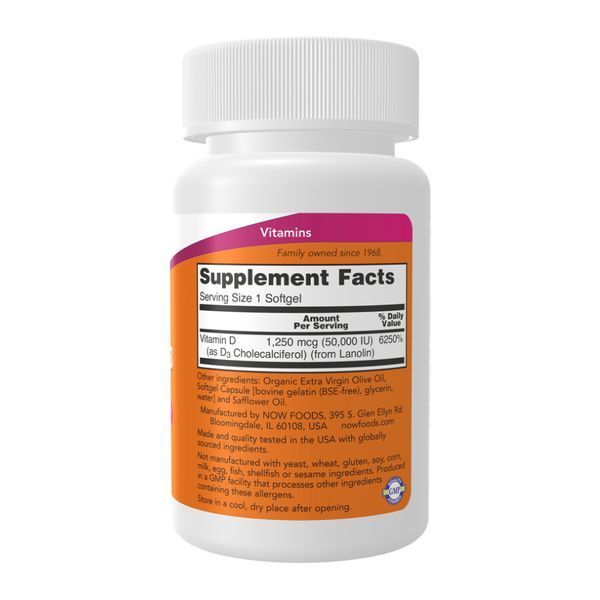 Vitamin D-3 50,000 IU - 12 softgels 2023-10-4534 фото