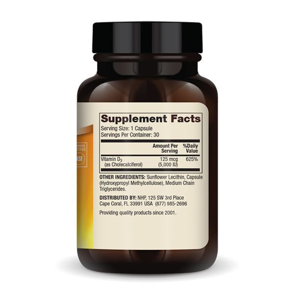 Liposomal Vitamin D3 5000 IU - 30 caps 2023-10-3946 фото
