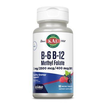 B6 B12 Methyl Folate - 60 tabs Mixed Berry 2023-10-4415 фото