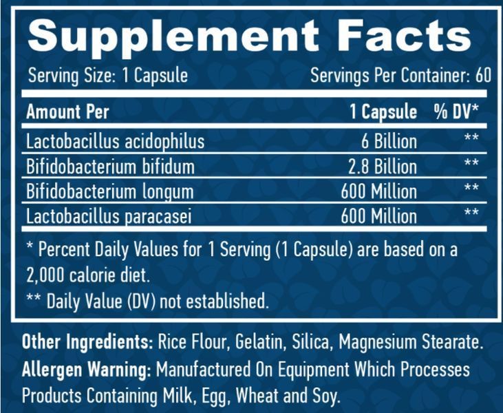 Haya Labs 10 Billion Acidophilus & Bifidus Probiotic Complex 024897382839 фото