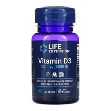 Vitamin D3 125 mcg (5000 IU) - 60 softgels 2022-10-1908 фото