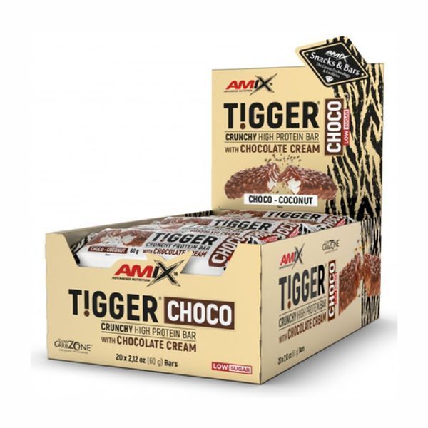 Tigger Zero Choco Protein Bar - 20x60g Choco coconut 2022-10-0218 фото