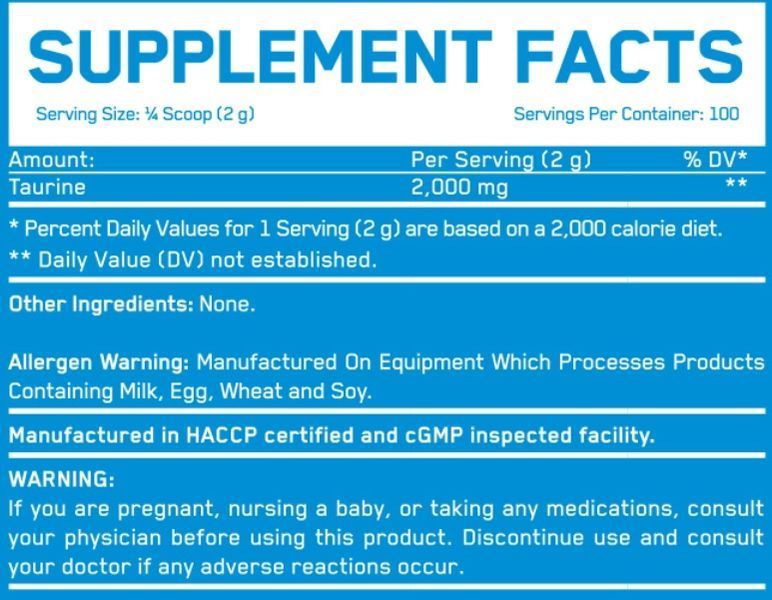 Everbuild Nutrition Taurine 2000 - 200 г 382748254 фото