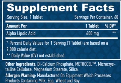 Haya Labs Alpha Lipoic Acid Time Release 600 mg - 60 таб 8685445634 фото