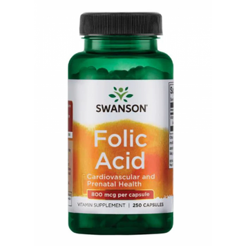 Folic Acid 800 mcg - 250 Caps 100-96-8367521-20 фото
