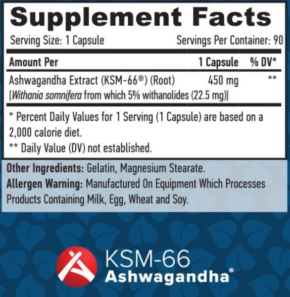 Haya Labs Ashwagandha KSM-66 450 mg - 90 капс 68426808 фото