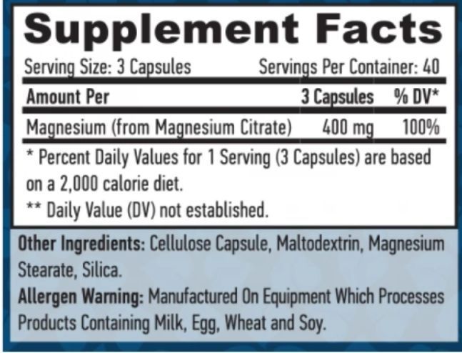 Haya Labs Magnesium Citrate 400mg - 120 веган капс 1345768746 фото
