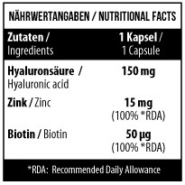 MST&reg; Hyaluronic Acid 150mg + Biotin | Гіалуронова кислота з біотином і цинком | на 3 місяці 90 капсул 8733945 фото