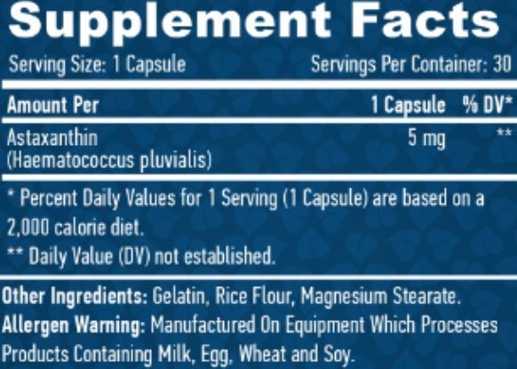 Haya Labs Astaxanthin 5mg - 30 капс 57453276 фото
