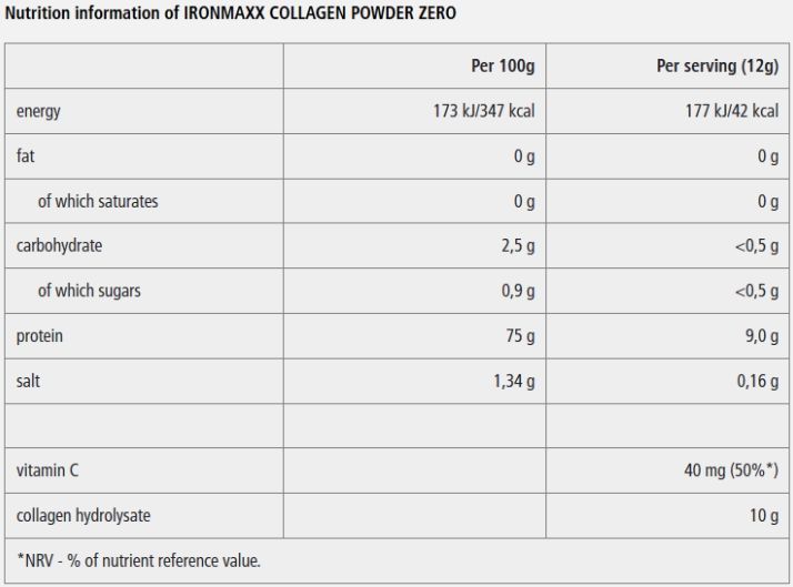 IronMaxx Collagen Powder Zero - 250 474526475 фото