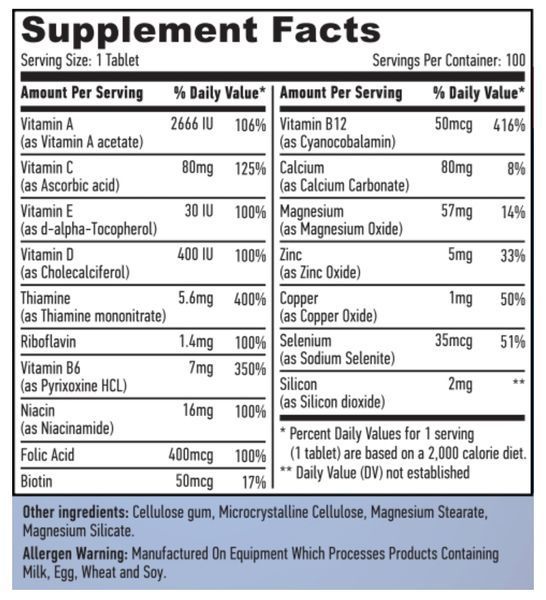 Haya Labs Basic Adult Multivitamin - 100 таб 763458563 фото