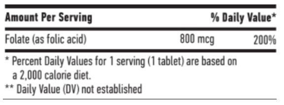 Haya Labs Folic Acid 800mcg - 250 таб 2567676453 фото
