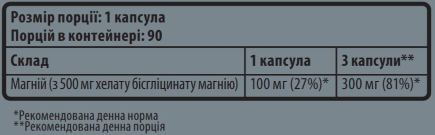Sporter Magnesium chelate - 90 капс 6436937 фото