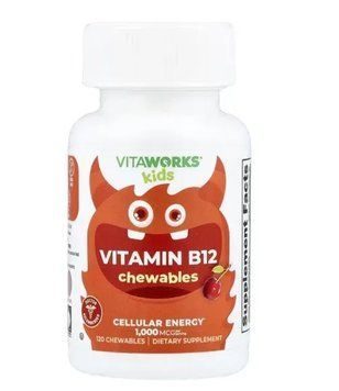VitaWorks Kids Vitamin B12 - 120 chewables 8786788 фото