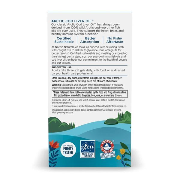 Arctic Cod Liver Oil - 90 softgels 2023-10-5974 фото