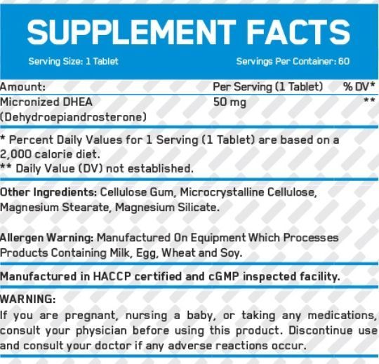 Everbuild Nutrition DHEA 50 мг - 60 таб 5436742 фото