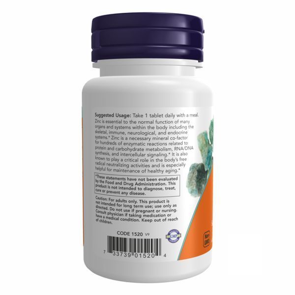 Zinc Gluconate 50 mg - 100 tabs 2022-10-0044 фото
