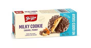 Bergen Cookies Печиво Bergen молочне карамель-арахіс (без цукру) - 100 г 3456765432 фото