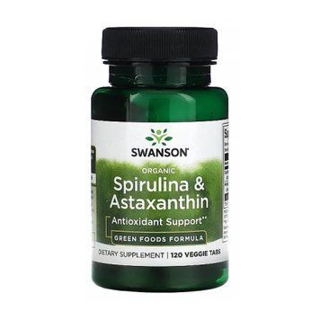 Organic Spirulina & Astaxanthin - 120 veg tabs 2023-10-3392 фото