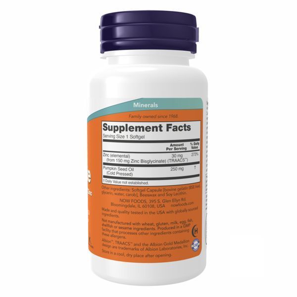 Zinc Glycinate 30mg - 120 sgels 2022-10-0048 фото