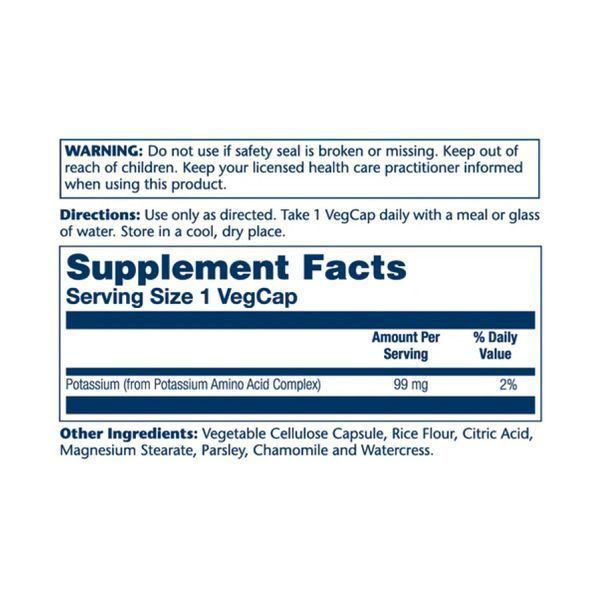 Potassium 99mg - 100 vcaps 2023-10-3014 фото