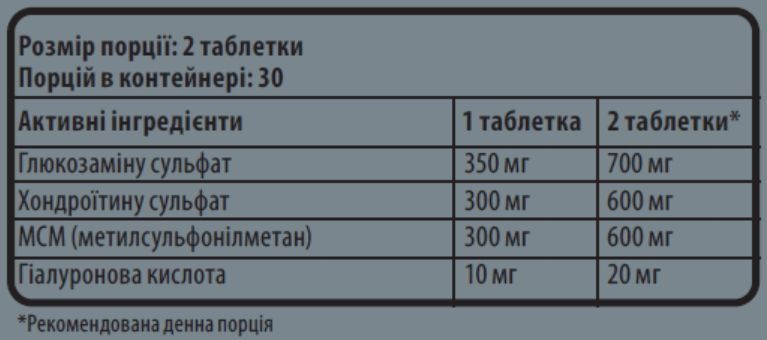 Sporter Joint Mobility - 60 таб 654366512 фото
