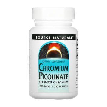 Chromium Picolinate 200 mcg, Yeast Free - 240 tabs 2023-10-5276 фото