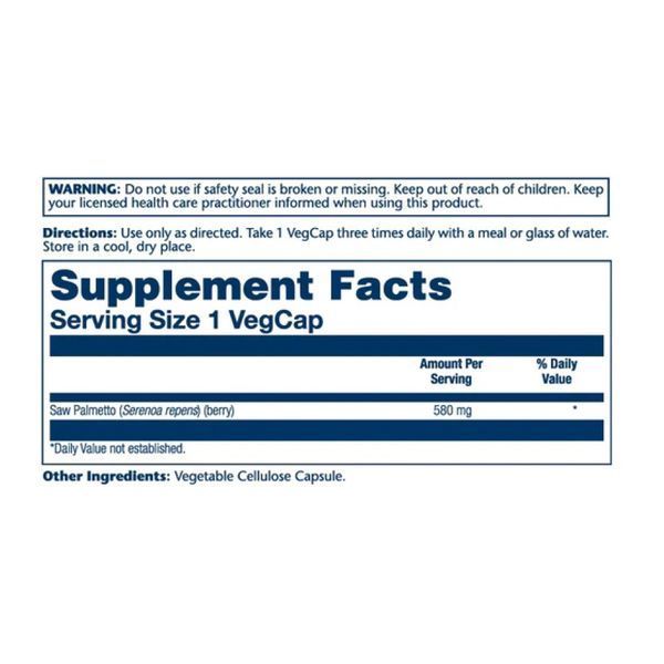 Saw Palmetto Berry 580mg - 100 vcaps 2023-10-2380 фото