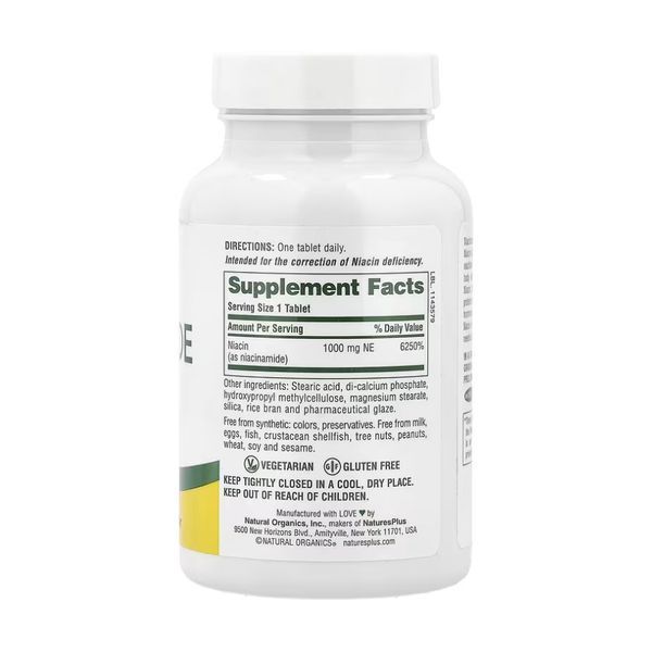 Niacinamide 1000mg - 90 tabs 2023-10-5221 фото