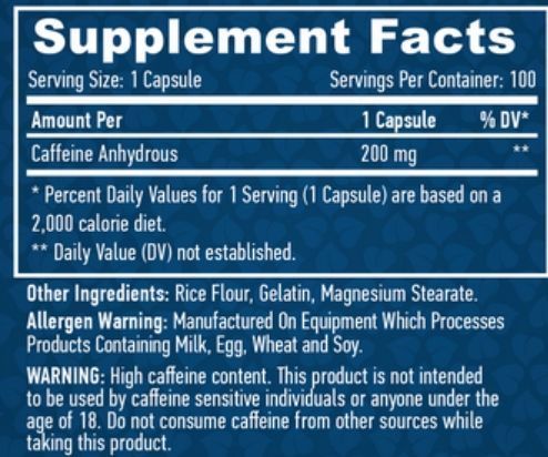 Haya Labs Caffeine 200mg - 100 капс 732653280 фото