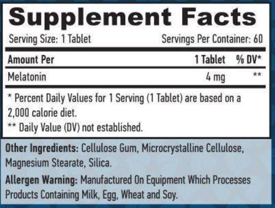 Haya Labs Melatonin 4 мг - 60 таб 903888888 фото