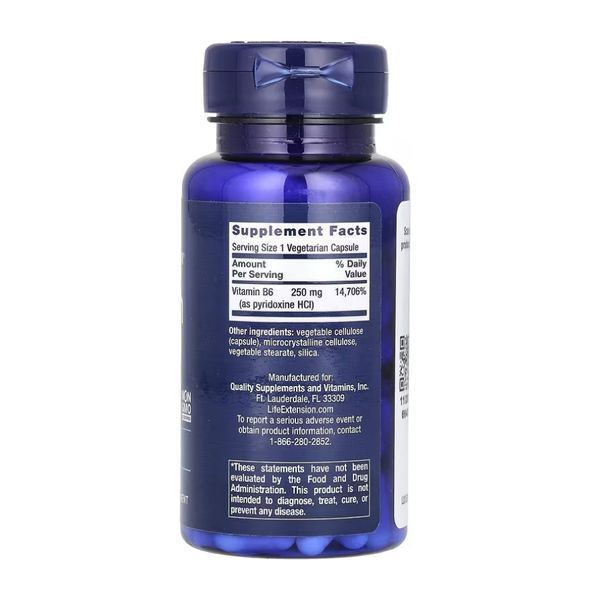 Vitamin B6 250 mg - 100 vcaps 2023-10-5139 фото