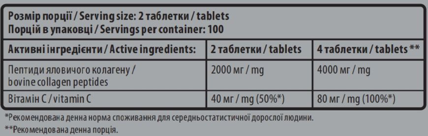 Sporter Collagen peptide - 1000 мг - 200 таб 65345678 фото