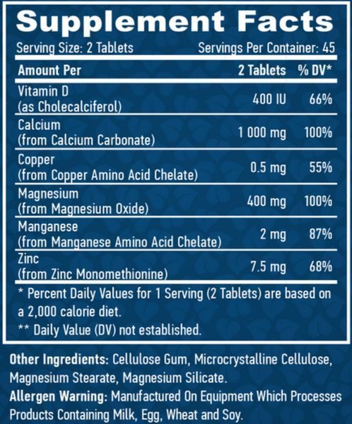 Haya Labs Calcium Magnesium & Zinc with Vitamin D - 90 таб 297346280 фото