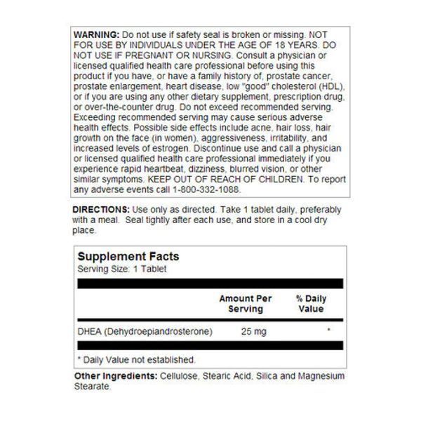 Dhea 25mg - 60 tabs 2023-10-2064 фото