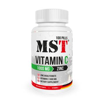 MST&reg; VITAMIN C 1000 + ZINС CHELATE | Вітамін Ц + Цинк Хілат 100 таблеток 6487737 фото