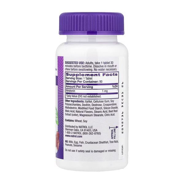 Melatonin 1mg - 90 tabs 100-20-6712531-20 фото