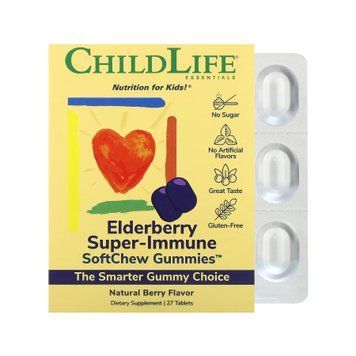 Elderberry Super-Immune SoftChew Gummies - 27 tabs Natural Berry 2023-10-3470 фото