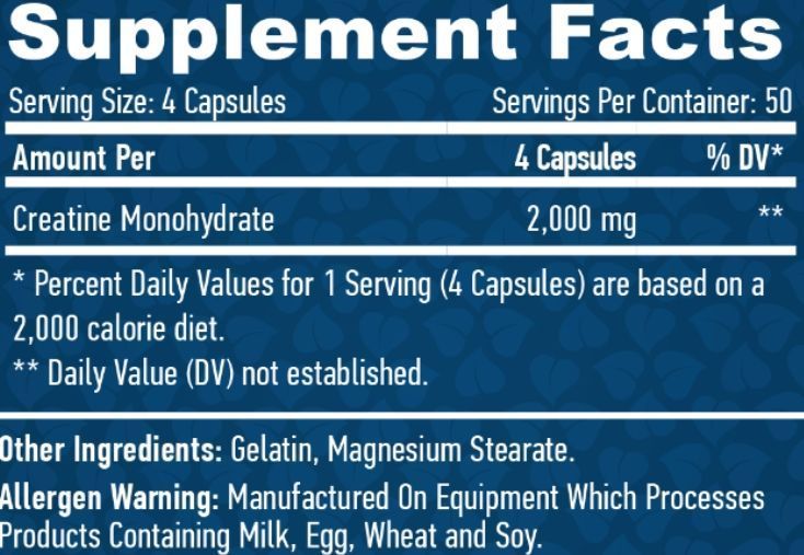 Haya Labs Sports Creatine Monohydrate 500mg - 200 капс 4553786977 фото
