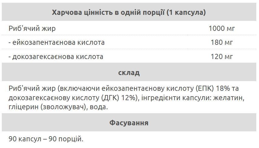 Omega 3 (90 caps) 5646677645 фото
