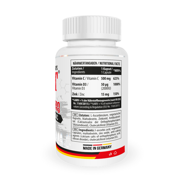 MST&reg; Vitamin C 500 + D3 + ZINC💊Вітамін Ц + Д3 + Цинк 100 капсул 8263806 фото