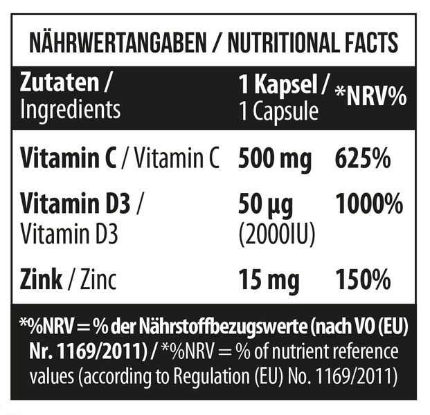 MST&reg; Vitamin C 500 + D3 + ZINC💊Вітамін Ц + Д3 + Цинк 100 капсул 8263806 фото